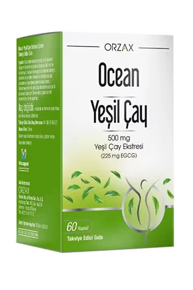 Ocean Green Tea 500mg Yeşil Çay Ekstresi 60 Kapsül ürün görseli 1
