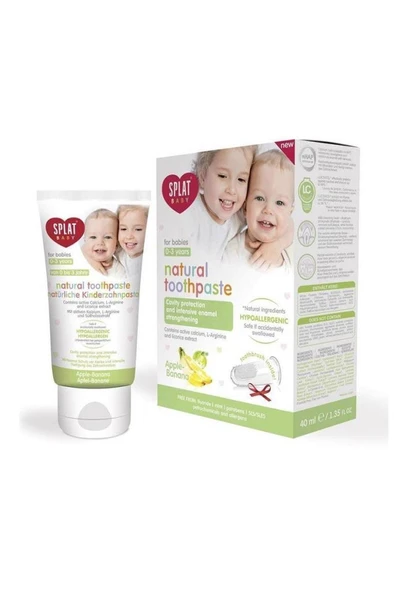 Splat Baby Apple & Banana 0-3 Yaş Diş Macunu 40 ml + Diş Fırçası ürün görseli 1