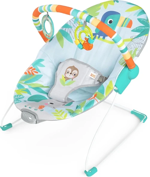 Bright Starts Yağmur Ormanı Titreşimli Ana Kucağı 0-6 Ay, 0-9 kg ya kadar ürün görseli 1