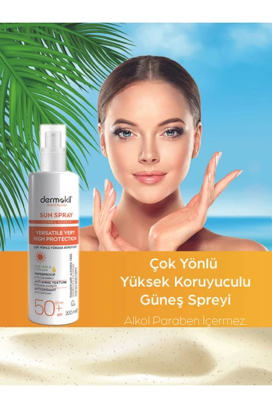 DERMOKİL GÜNEŞ SPREYİ SPF50+ 200ML - Resim 3