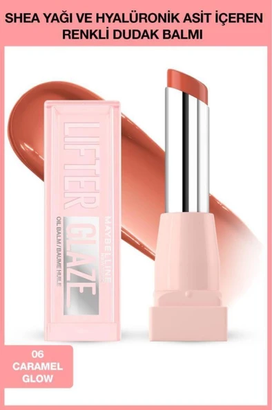 Maybelline New York Lifter Glaze Shea Yağı ve Hyalüronik Asit içeren Renkli Dudak Balmı - 06 Caramel Glow ürün görseli 1