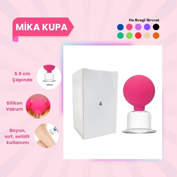 Silikon Vakumlu Mika Yüz Masaj Kupası No:4 Pembe ürün görseli 1