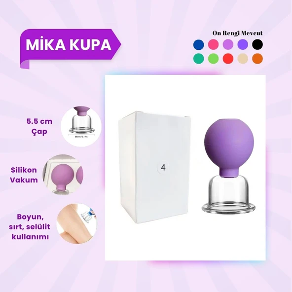 Silikon Vakumlu Mika Yüz Masaj Kupası No:4 Koyu Mor ürün görseli 1