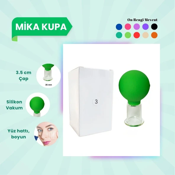 Silikon Vakumlu Mika Yüz Masaj Kupası No:3 Açık Yeşil ürün görseli 1