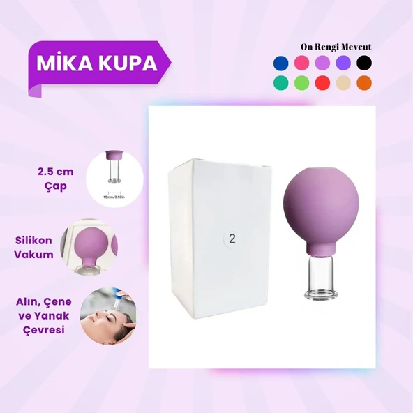Silikon Vakumlu Mika Yüz Masaj Kupası No:2 Mor ürün görseli 1