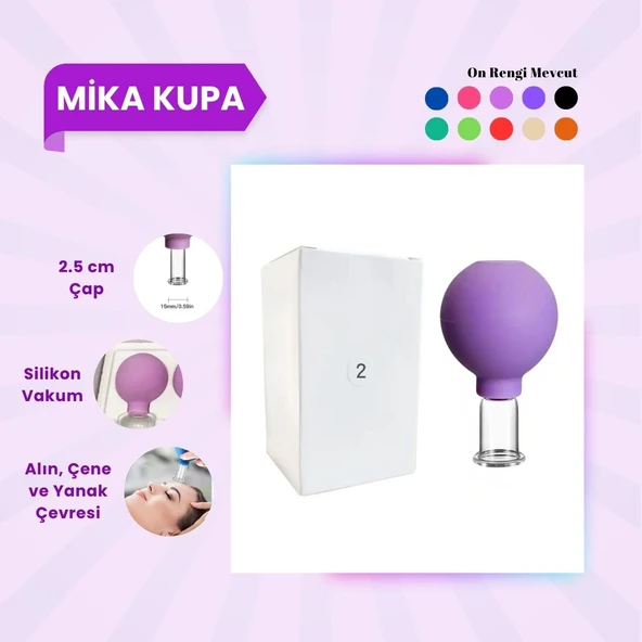 Silikon Vakumlu Mika Yüz Masaj Kupası No:2 Koyu Mor ürün görseli 1