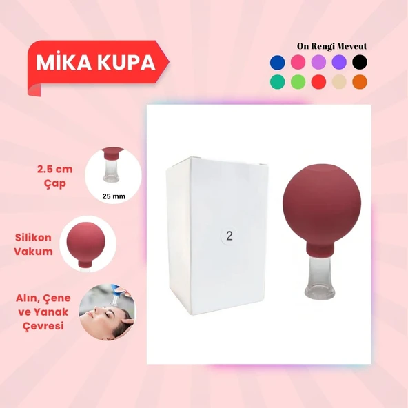 Silikon Vakumlu Mika Yüz Masaj Kupası No:2 Kırmızı ürün görseli 1