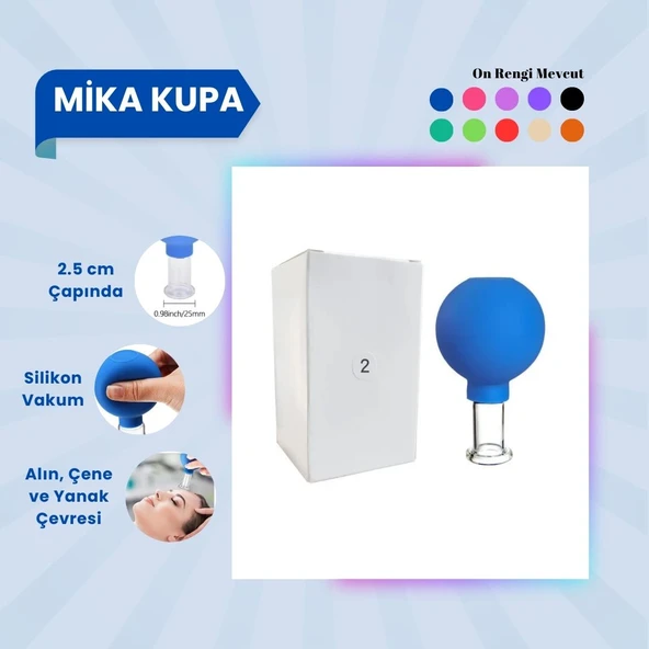 Silikon Vakumlu Mika Yüz Masaj Kupası No:2 Mavi ürün görseli 1