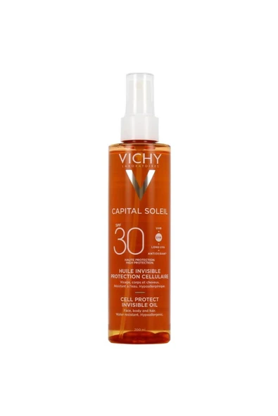 Vichy Capital Soleil Cell Protect Oil SPF30+ 200ml ürün görseli 1