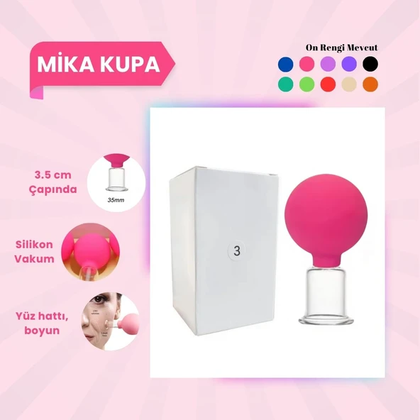 Silikon Vakumlu Mika Yüz Masaj Kupası No:3 Pembe ürün görseli 1