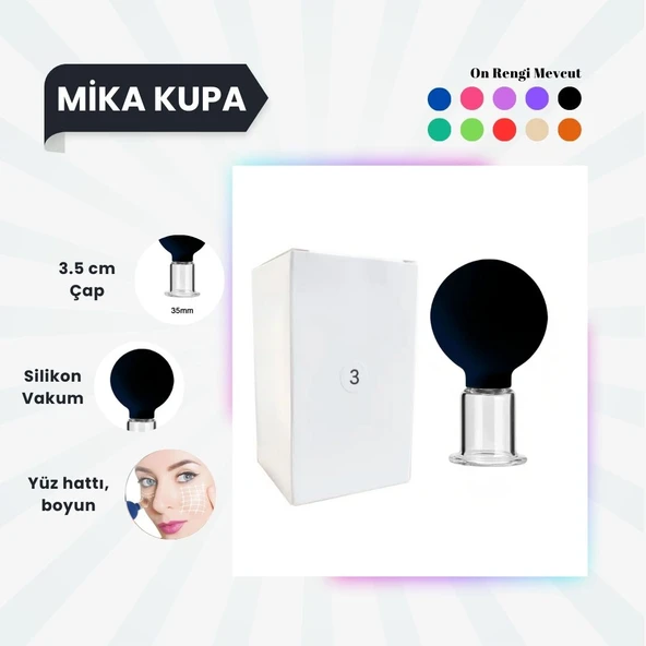 Silikon Vakumlu Mika Yüz Masaj Kupası No:3 Siyah ürün görseli 1