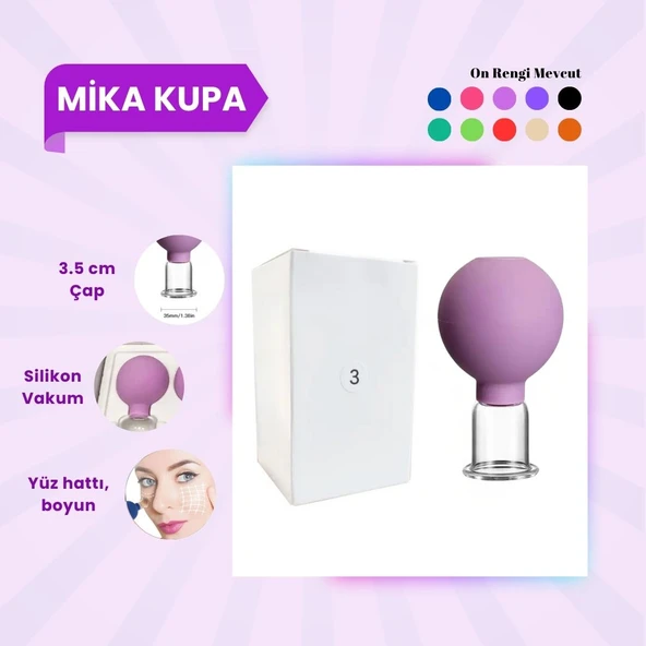 Silikon Vakumlu Mika Yüz Masaj Kupası No:3 Mor ürün görseli 1