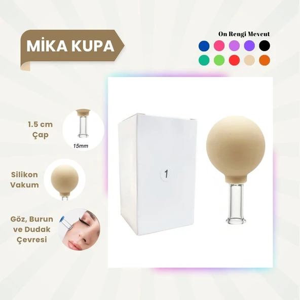 Silikon Vakumlu Mika Yüz Masaj Kupası No:1 Bej ürün görseli 1