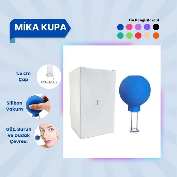 Silikon Vakumlu Mika Yüz Masaj Kupası No:1 Mavi ürün görseli 1