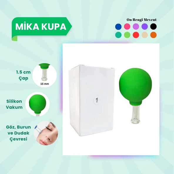 Silikon Vakumlu Mika Yüz Masaj Kupası No:1 Açık Yeşil ürün görseli 1