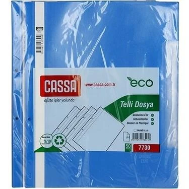 CASSA TELLI DOSYA MAVI 50 LI ürün görseli 1