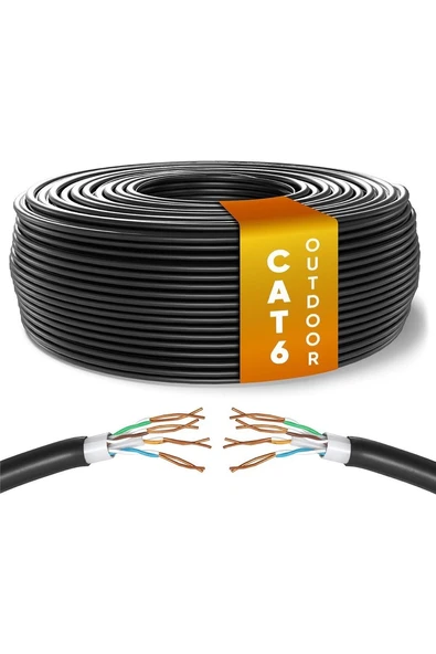 Ventus Cat6 Kablo AWG23 Bakır Tel Double Layer Iç ve Dış Mekan 200 metre ürün görseli 1