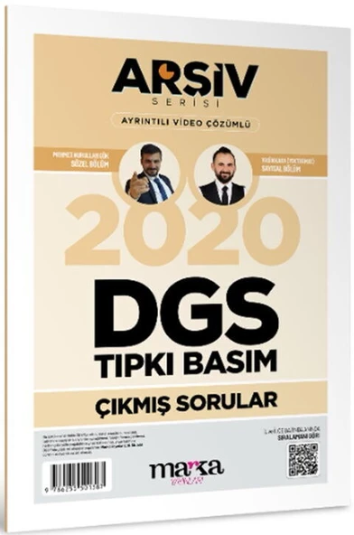 Marka Yayınları 2020 DGS Arşiv Serisi Tıpkı Basım Çıkmış Sorular Tamamı Video Çözümlü ürün görseli 1