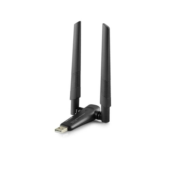 Usb Wıfı Adaptor 2.4Ghz&5Ghz Aıc8800D Ax1800 Wifi6 Siyah UAX04 ürün görseli 1