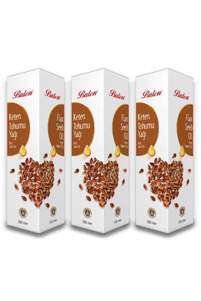 Balen Keten Tohumu Yağı Soğuk Pres 250 ml 3 Adet ürün görseli 1