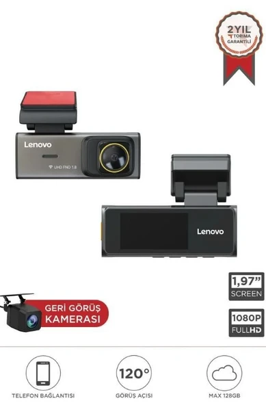 Lenovo S7/1970 Siyah Wifi Araç içi 1.97" Ön Ve Arka Araç Kamerası ürün görseli 1