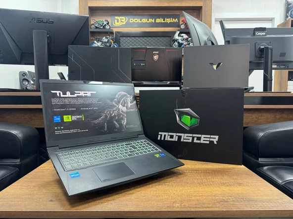 Monster Tulpar T7 V20.8.2 Intel Core i7 12700H 32GB RAM 1TB SSD RTX4060 17.3” FHD 144Hz (İKİNCİ EL) ürün görseli 1