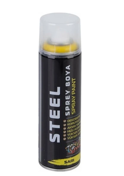 Steel Sprey Boya Sarı 200ml 4893 - Resim 2