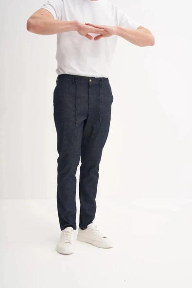 Cazador Jogger Denim Pantolon Beli Bağcıklı Düz Paça 810 ürün görseli 1