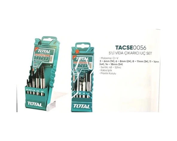 Total 5 Parça Ters Kılavuz Takımı Tacse0056 ürün görseli 1