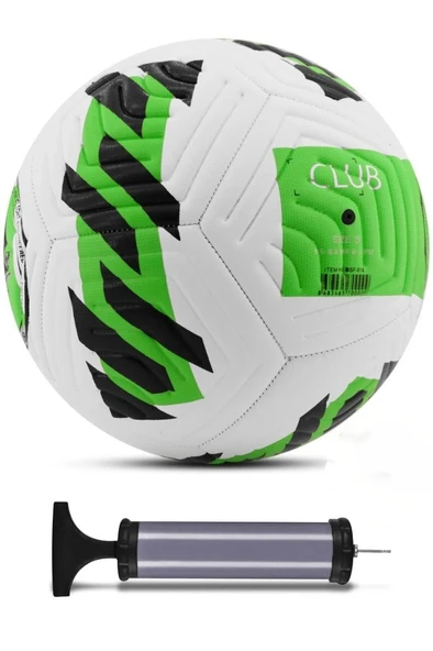 Yeşil Yeni Desenli Futbol Topu 4 Astarlı No:5 480 Gr + Pompa Hediyeli X507 ürün görseli 1