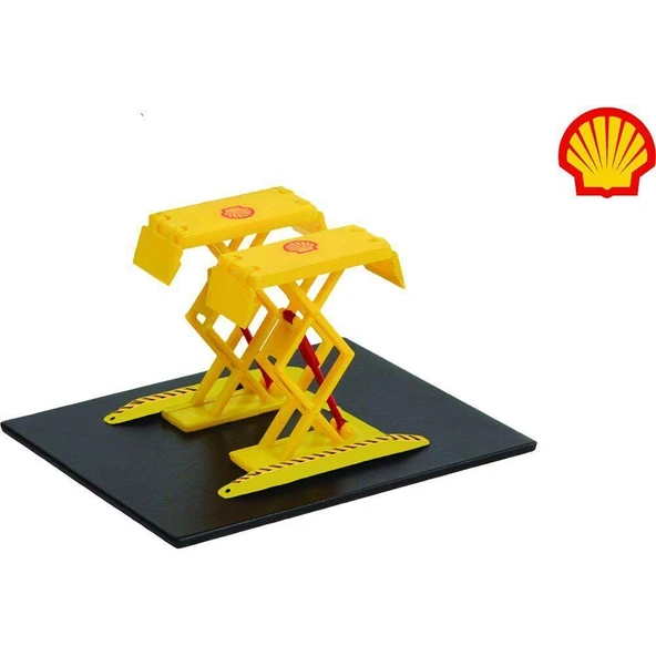 Greenlight Otomotiv Çift Makaslı Platformlar Seri 1 Shell Oil 1:64 Model Taşıt Aksesuarı ürün görseli 1
