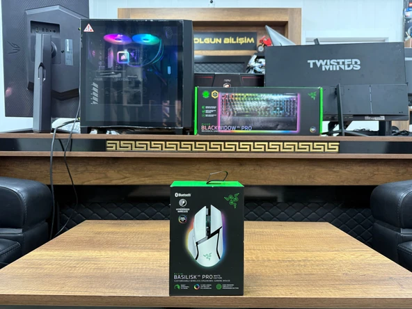 Razer Basilisk V3 Pro RZ01-04620200-R3G1 Beyaz RGB Optik Kablolu/Kablosuz Oyuncu Mouse (İKİNCİ EL) ürün görseli 1