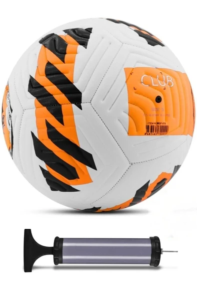 Turuncu Yeni Desenli Futbol Topu 4 Astarlı No:5 480 Gr + Pompa Hediyeli X507 ürün görseli 1
