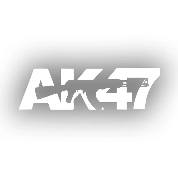 ak47 sticker 17x17 Cm Beyaz ürün görseli 1