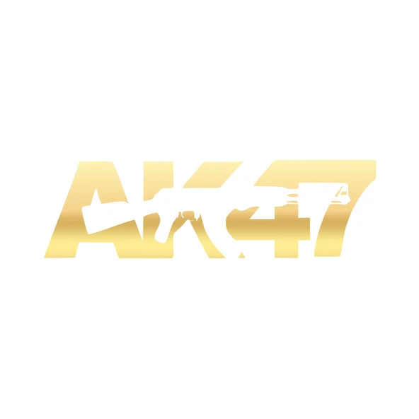 ak47 sticker 17x17 Cm Gold ürün görseli 1