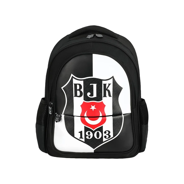 Beşiktaş Bjk 1903 Logo Desenli Suni Deri Okul Çantası ürün görseli 1