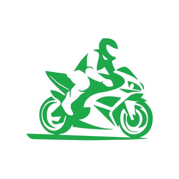 Motorcu Sticker 17x17 Cm Yeşil ürün görseli 1