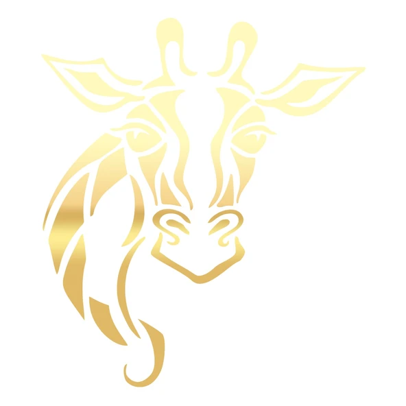 Zürafa Sticker 17x17 Cm Gold ürün görseli 1
