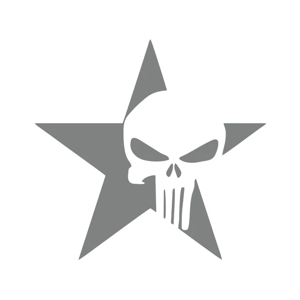 Yıldız Punisher Kurukafa Sticker 17x17 Cm Gri ürün görseli 1