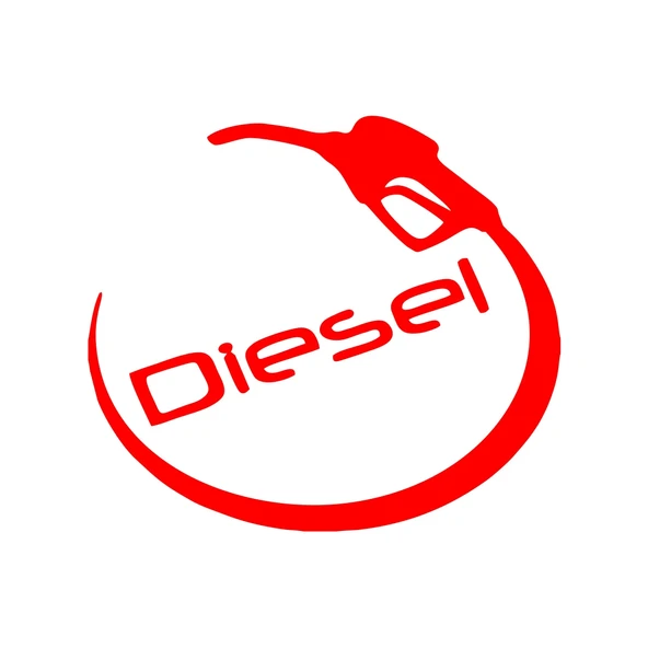Dizel ve pompa Sticker 17x17 Cm Kırmızı ürün görseli 1
