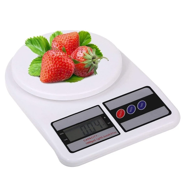 S Line Dijital Mutfak Tartısı (LCD Ekranlı, 10KG Kapasiteli, Hassas Ölçüm) ürün görseli 1