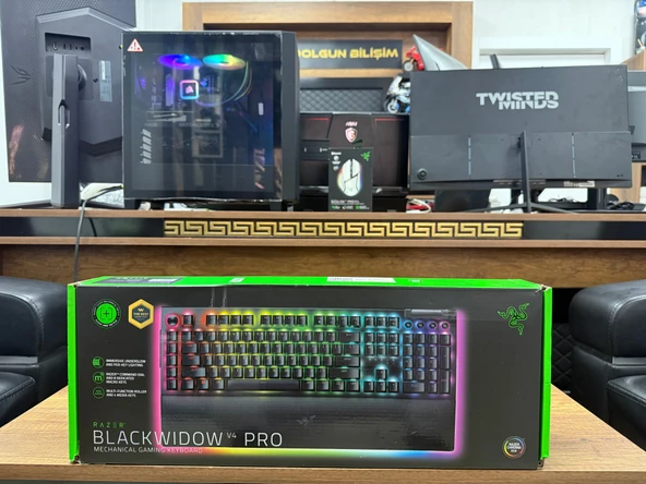 Razer BlackWidow V4 Pro RGB Green Switch Türkçe Q Kablolu Mekanik Oyuncu Klavyesi (İKİNCİ EL) ürün görseli 1