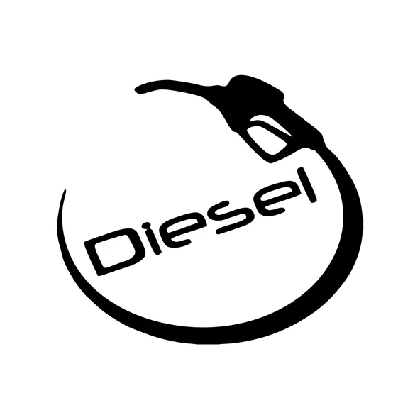 Diesel ve pompa Sticker 17x17 Cm Siyah ürün görseli 1