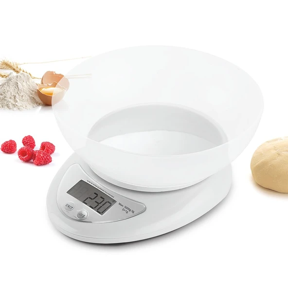S Line Dijital Mutfak Tartısı (LCD Ekranlı, 5000g Kapasiteli, Hassas Ölçüm) ürün görseli 1
