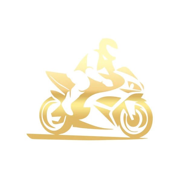Motorcu Sticker 17x17 Cm Gold ürün görseli 1