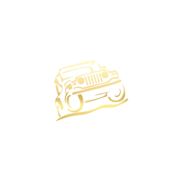 Jeep Offroad Sticker 17x17 Cm Gold ürün görseli 1