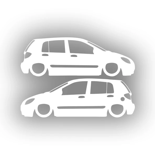 Basık Hyundai Getz Basık Sticker 17x17 Cm Beyaz ürün görseli 1
