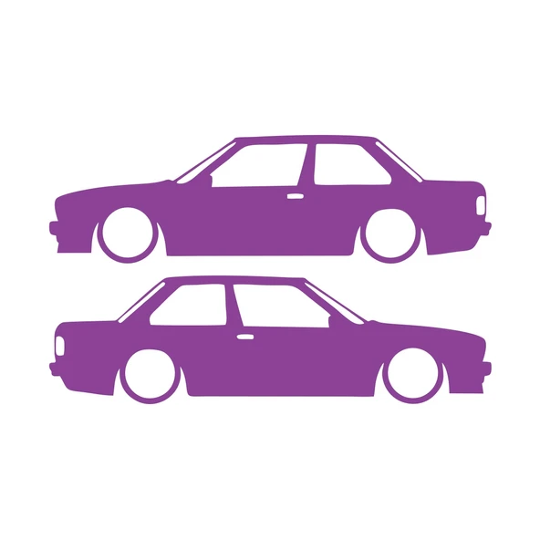 Basık Bmw E30 Sticker 17x17 Cm Mor ürün görseli 1