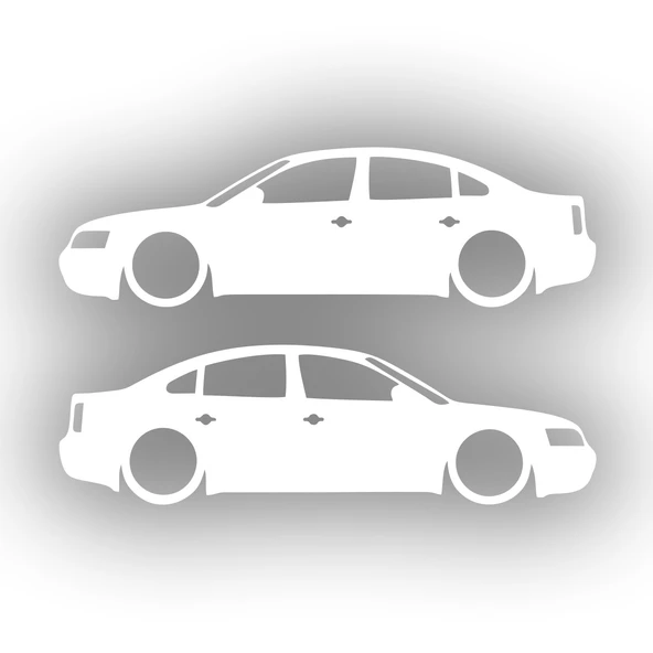 Basık Passat Sticker 17x17 Cm Beyaz ürün görseli 1