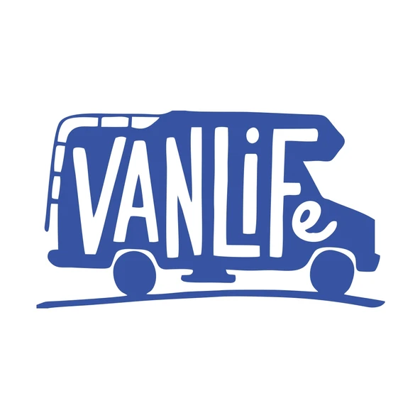 Vanlife Sticker 17x17 Cm Mavi ürün görseli 1